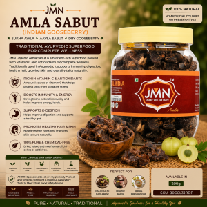 JMN Organic Amla Sabut (Indian Gooseberry) | Dried Salted Amla | Sukha Awla | Dry Gooseberry | Fresh & Pure