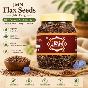 JMN Flax Seeds (Alsi Beej) – 100% Natural Omega-3 Rich Diet Food for Digestion & Weight Management | 400g / 800g