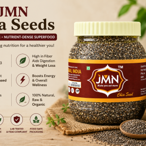 JMN Chia Seeds – Raw Organic Superfood Rich in Fiber, Protein & Omega-3 | 100% Natural | 400g