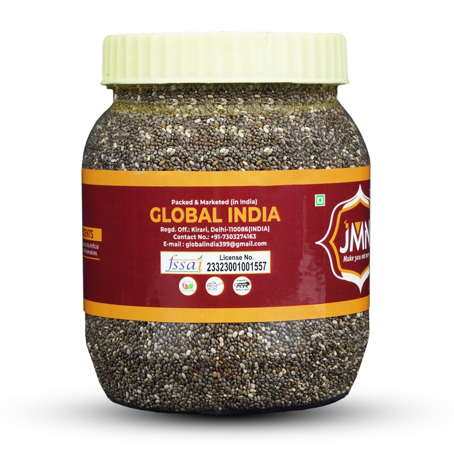 JMN Chia Seeds – Raw Organic Superfood Rich in Fiber, Protein & Omega-3 | 100% Natural | 400g - Image 2