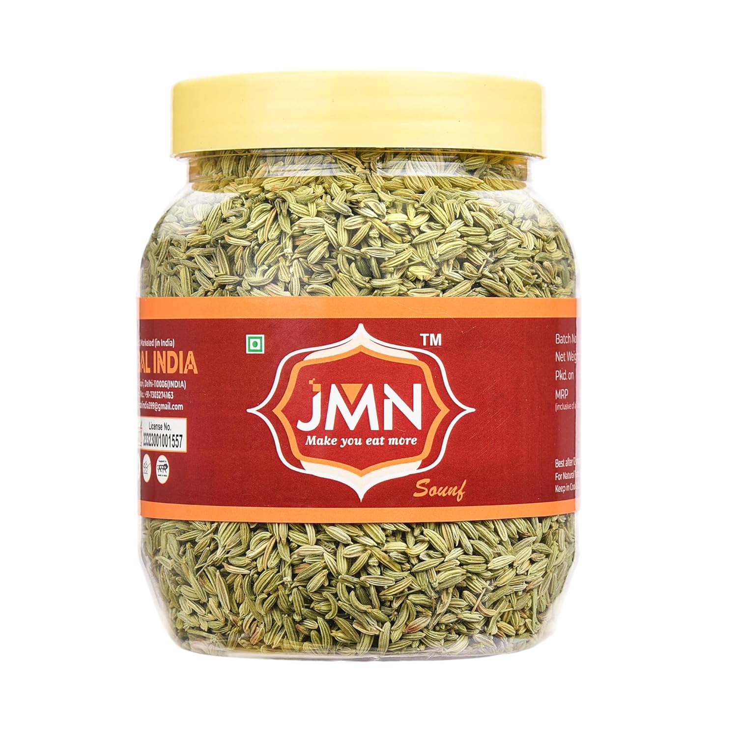 JMN Premium Saunf (Whole Fennel Seeds) – Natural Mouth Freshener & Digestive Spice | Fresh & Pure | Aromatic Indian Fennel Seeds - Image 2